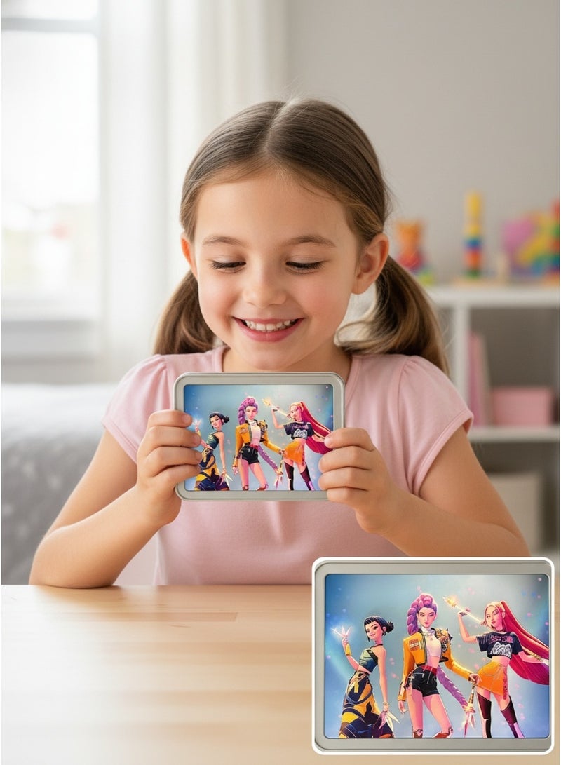 ECLux K-Pop Demon Hunter Mirror Lamp Painting, a 2-in-1 magic mirror and LED art frame, with three adjustable light colors, USB rechargeable decorative lamp, a perfect birthday and holiday gift for fans, suitable for bedroom and dressing table decoration. - Image 4